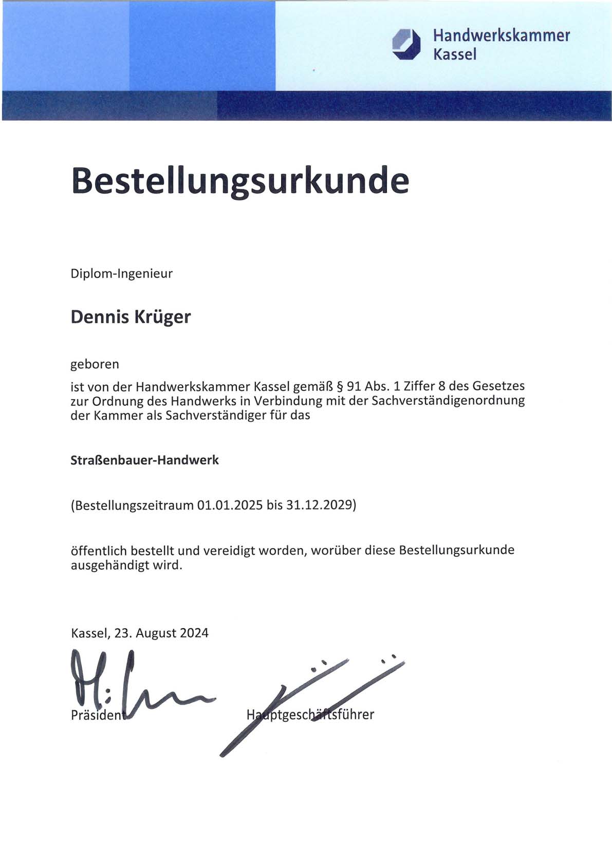 2024-08-24 Bestellungsurkunde